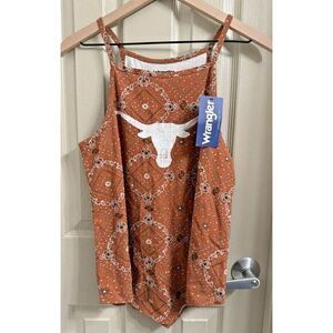 Colosseum x Wrangler Women's Medium Orange Texas Longhorns Bandana‎ Tank Top